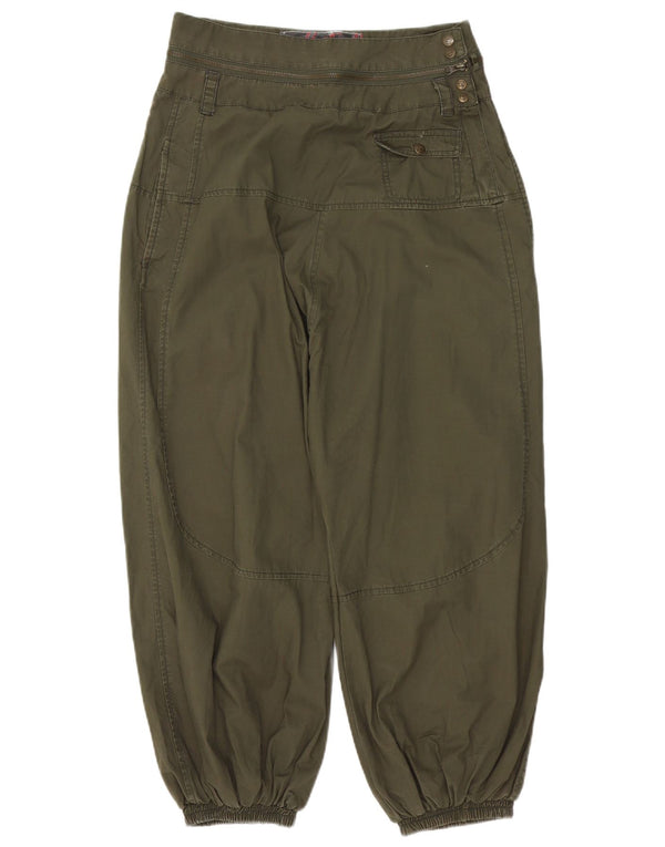 Desigual Damen Grafik-Haremshose EU 38 Medium W28 L20 Khaki Floral