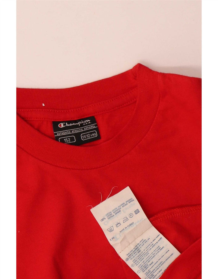 Champion Langarmshirt für Jungen, 11–12 Jahre, rote Baumwolle