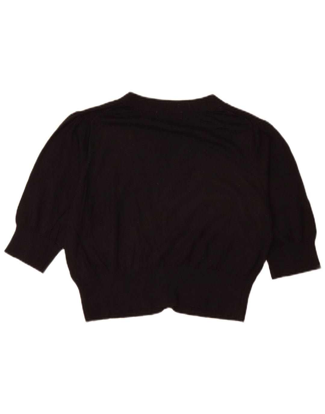 Marks & Spencer Damen Crop Cardigan Pullover UK 14 Medium Schwarz