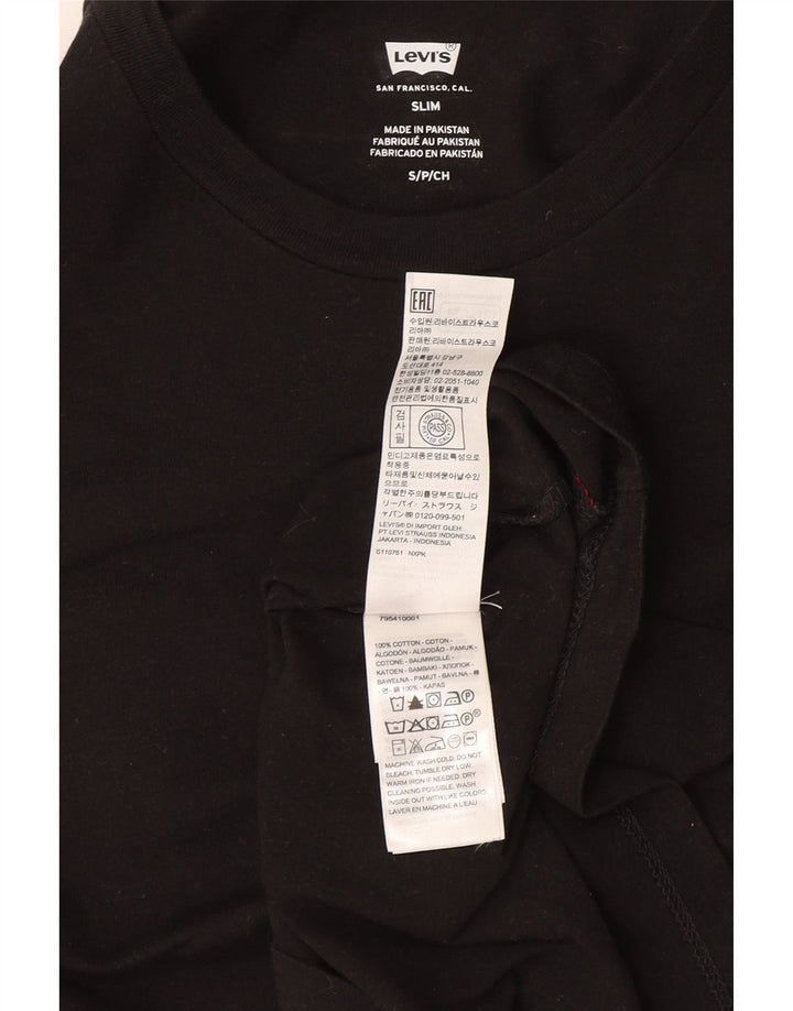 Levi's Herren Slim Fit T-Shirt Top Small Schwarz Baumwolle