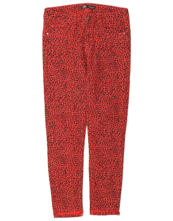 Zara Damen Slim Jeans EU 38 Small W28 L28 Roter Tierdruck
