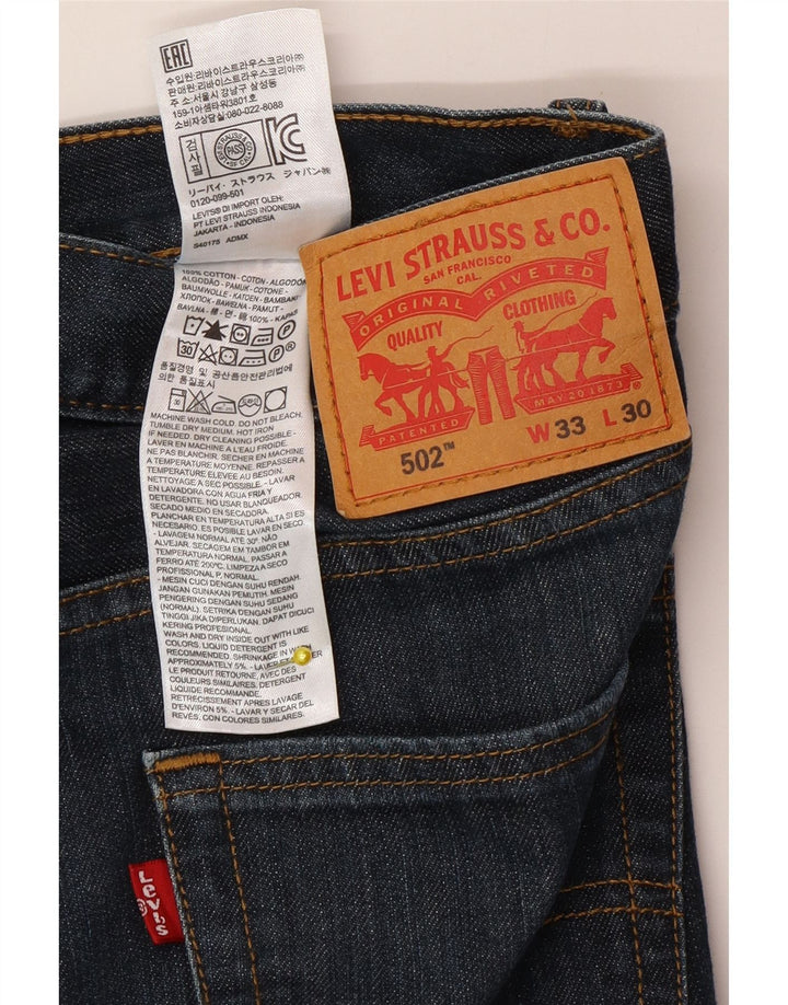 Levi's Herren 502 Tapered Jeans W33 L30 Blaue Baumwolle