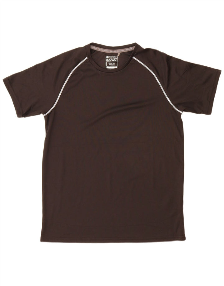 Mountain Warehouse Herren IsoCool T-Shirt-Oberteil Mittelschwarzes Polyester
