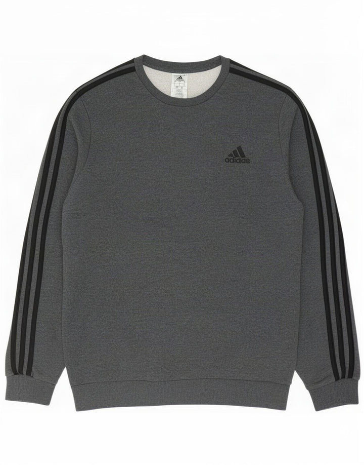 Adidas Herren Sweatshirt Pullover große graue Baumwolle
