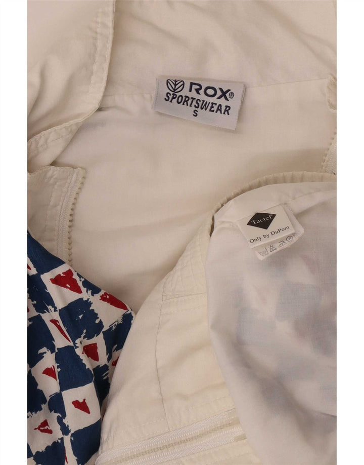 Tactel Herren-Trainingsanzug-Oberteil, Jacke, klein, weiß, geometrisch, Polyamid