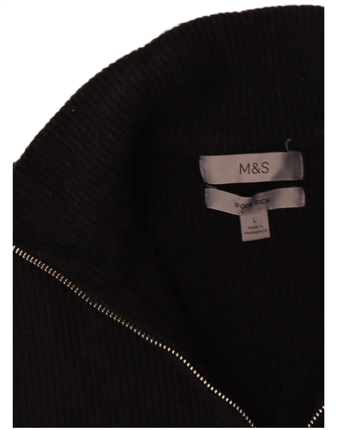 Marks & Spencer Herren-Strickjacke, groß, marineblaue Wolle