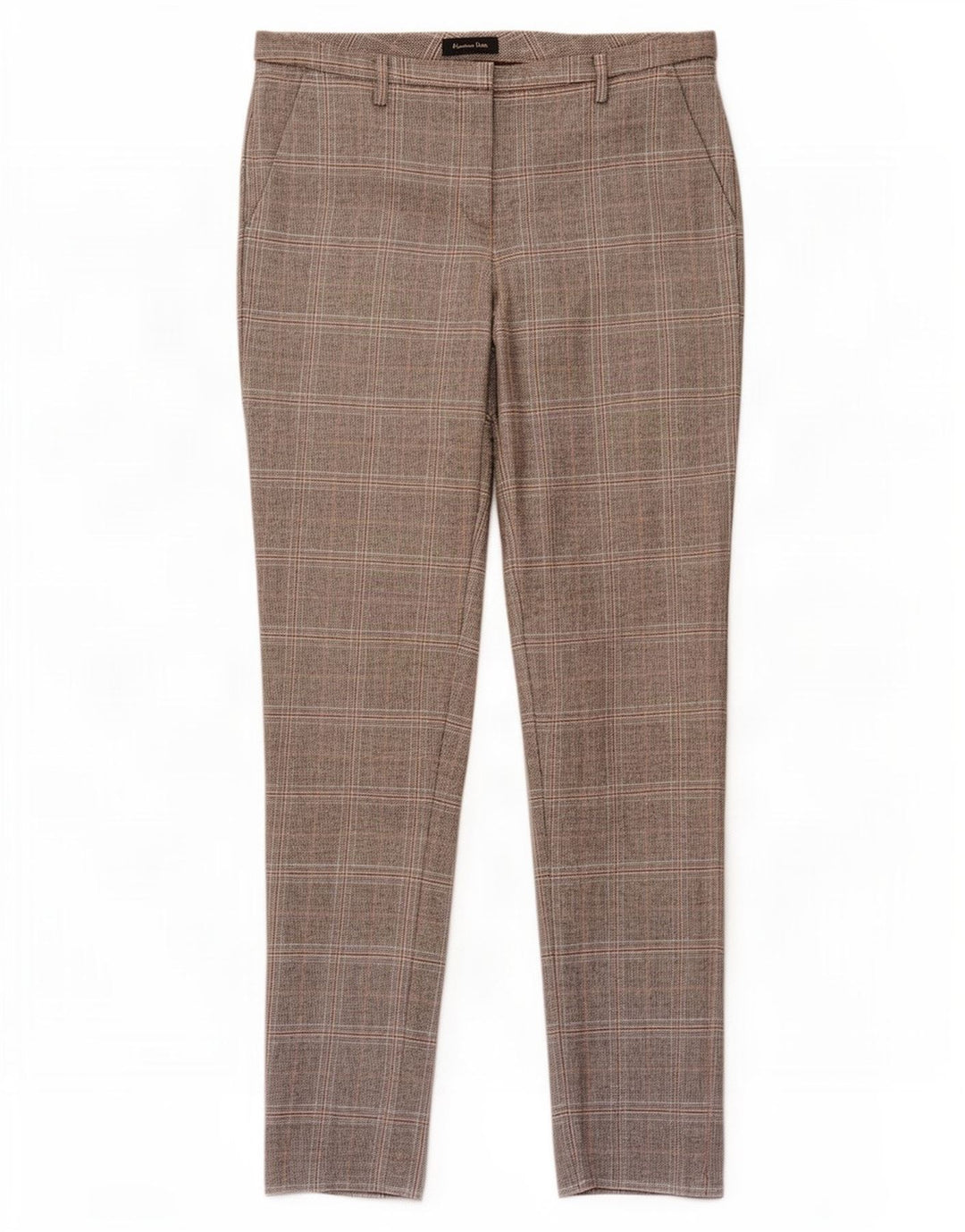 Massimo Dutti Damen Chinohose EU 38 Small W28 L30 Grauer Hahnentritt
