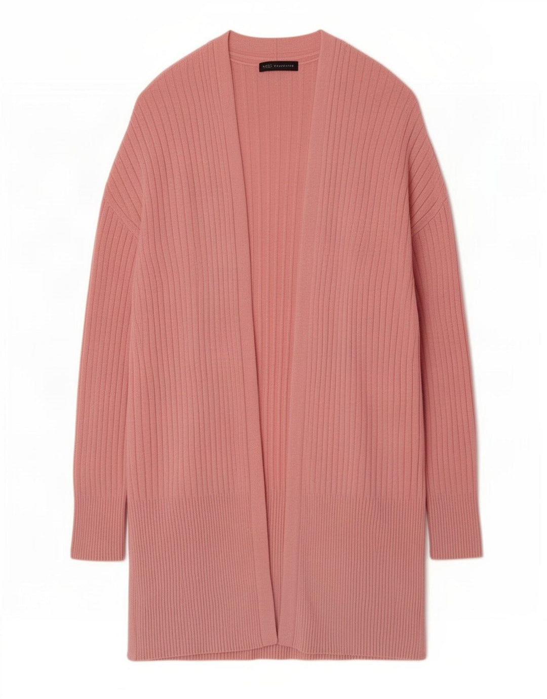 Marks & Spencer Damen Longline Open Cardigan Pullover UK 14 Mittelrosa