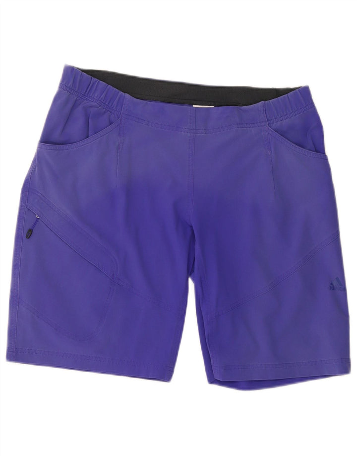Adidas Damen Sportshorts UK 14 Medium Lila Nylon