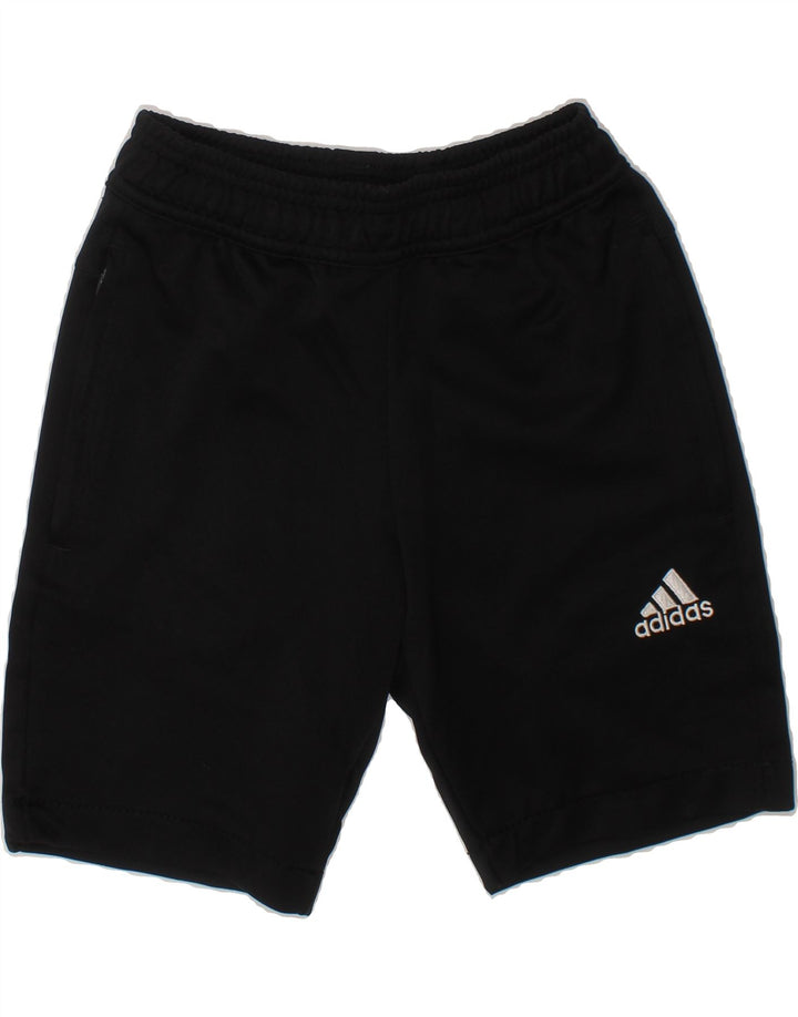 ADIDAS Boys Sport Shorts 7-8 Years  Black Polyester Vintage Adidas and Second-Hand Adidas from Messina Hembry 