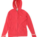 Nike Damen Studio Zip Hoodie Pullover UK 8/10 Small Rote Baumwolle