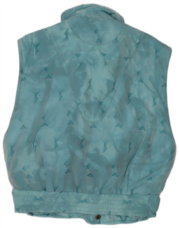 Emmegi Herren Utility Gilet UK 38 Mittelblaues geometrisches Polyamid