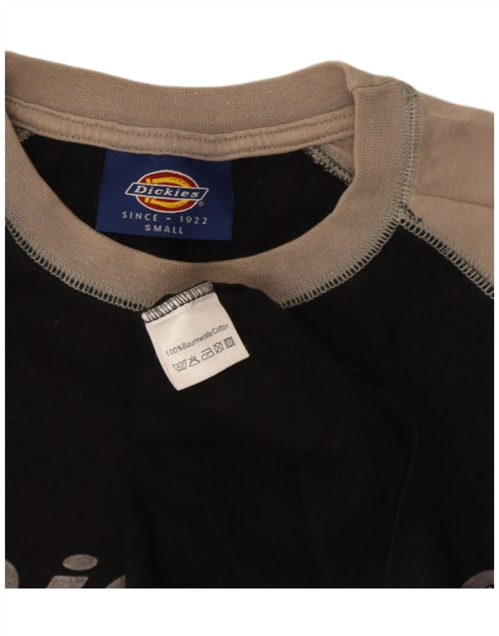Dickies Herren-Oberteil mit Grafik, langärmelig, klein, Schwarz, Colourblock-Baumwolle