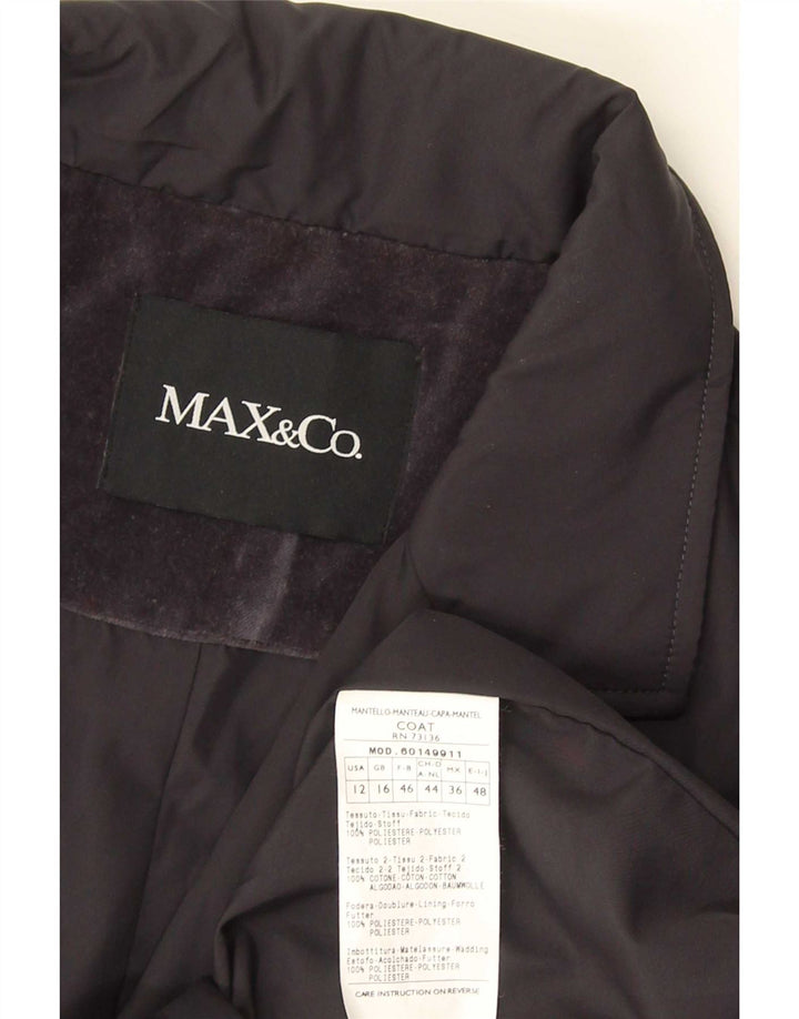 Max & Co. Damenmantel UK 16 Large Marineblau Polyester