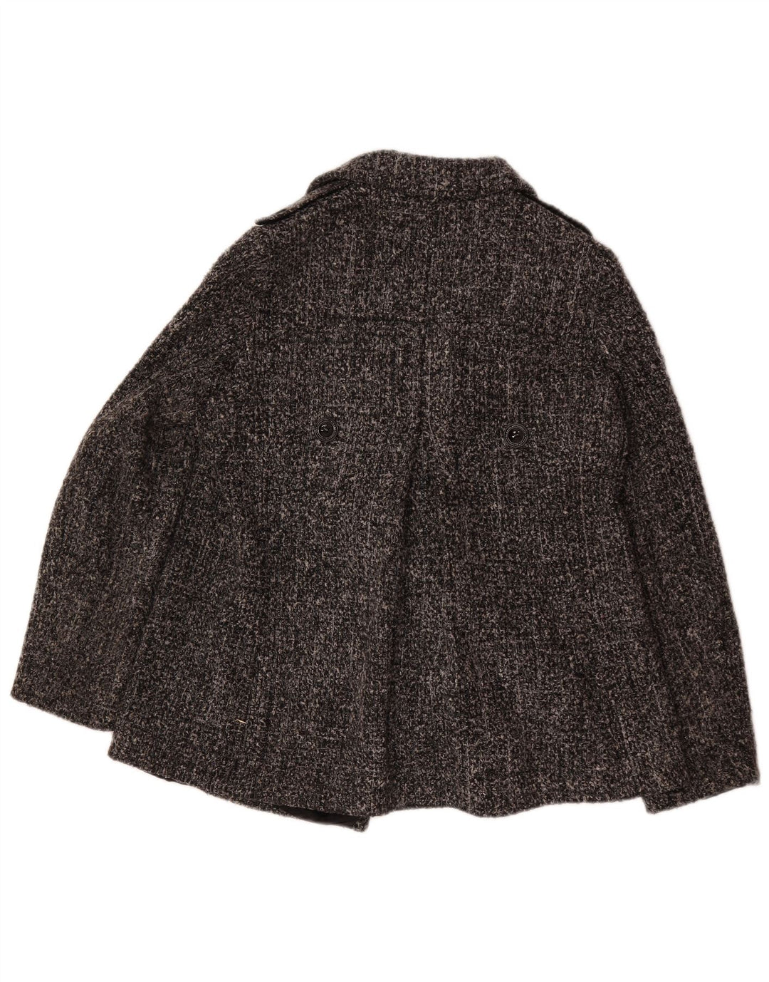Roccobarocco Damen Pea Coat IT 48 XL Grau meliertes Polyester