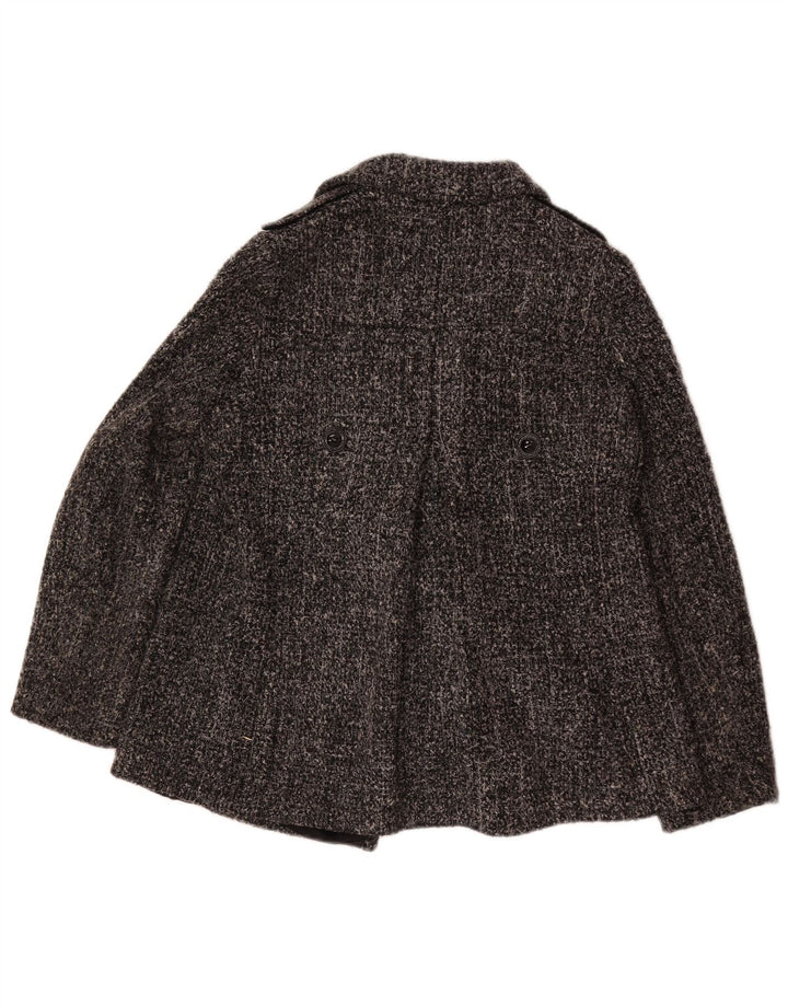 Roccobarocco Damen Pea Coat IT 48 XL Grau meliertes Polyester