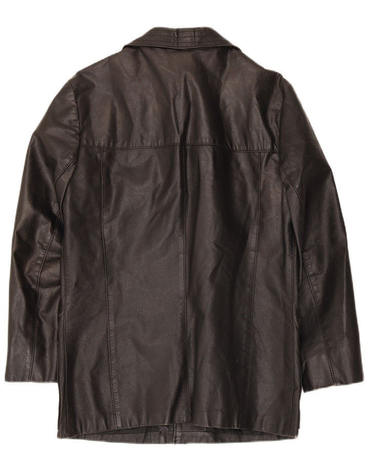 VINTAGE Herren Lederjacke IT 48 Medium Schwarz