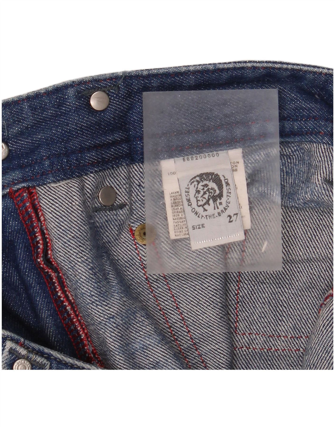 Diesel Damen Distressed Straight Jeans W30 L32 Blaue Baumwolle