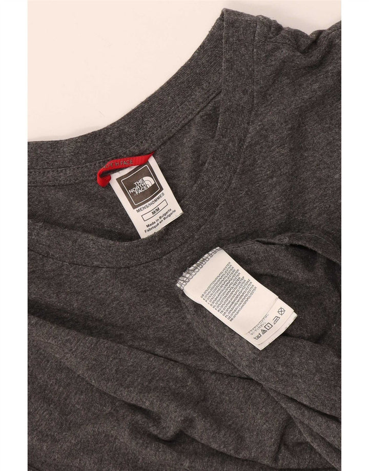 The North Face Herren-T-Shirt-Oberteil aus mittelgrau gesprenkelter Baumwolle