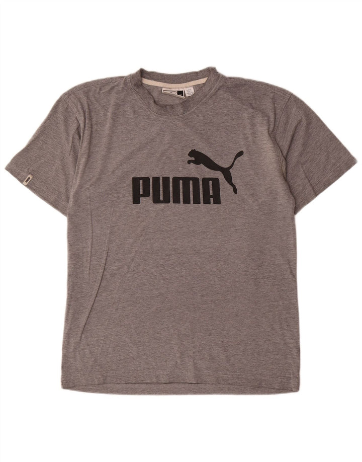 Puma Herren Grafik-T-Shirt-Oberteil Mittelgrau meliert