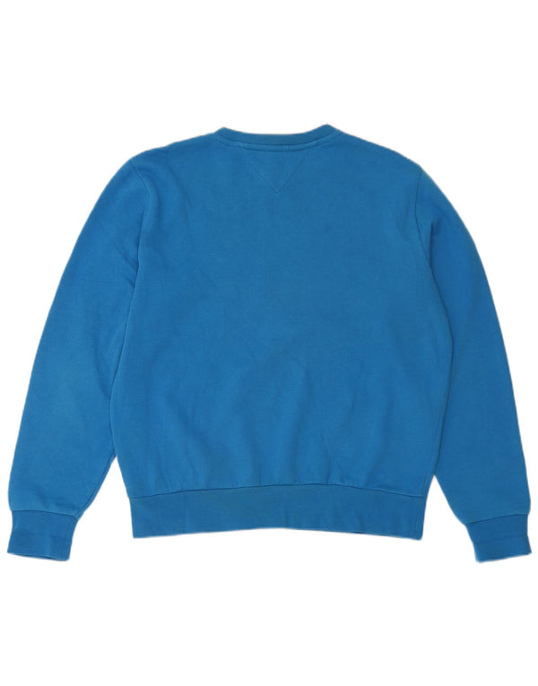 TOMMY HILFIGER Herren Loose Fit Sweatshirt Pullover Kleine blaue Baumwolle