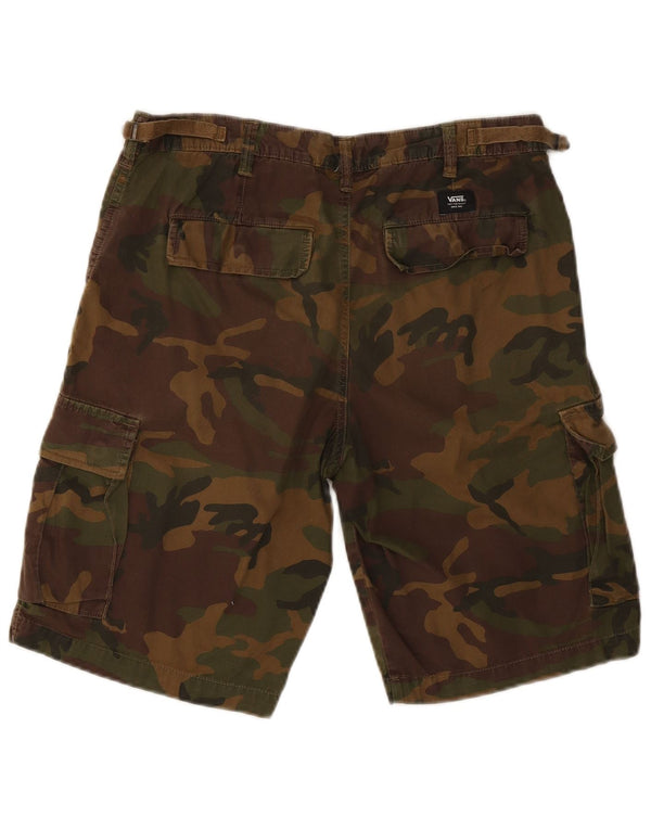 VANS Herren Cargoshorts W32 Medium Khaki Camouflage Baumwolle