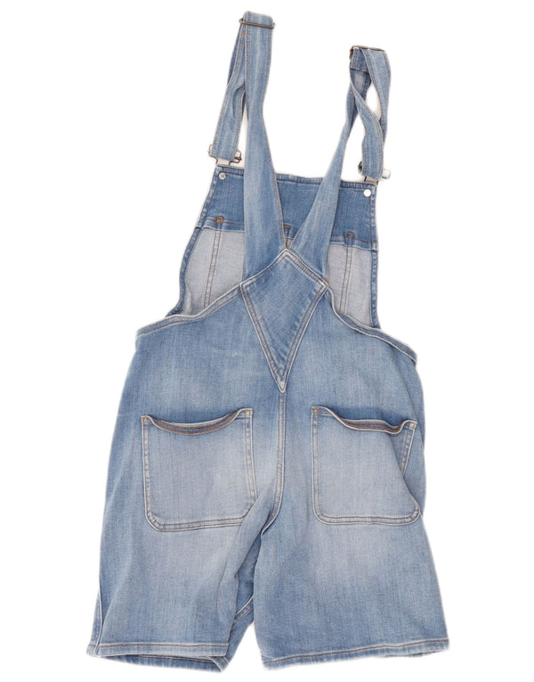 Fat Face Damen Latzhose Denim Shorts UK 10 Small W30 Blaue Baumwolle