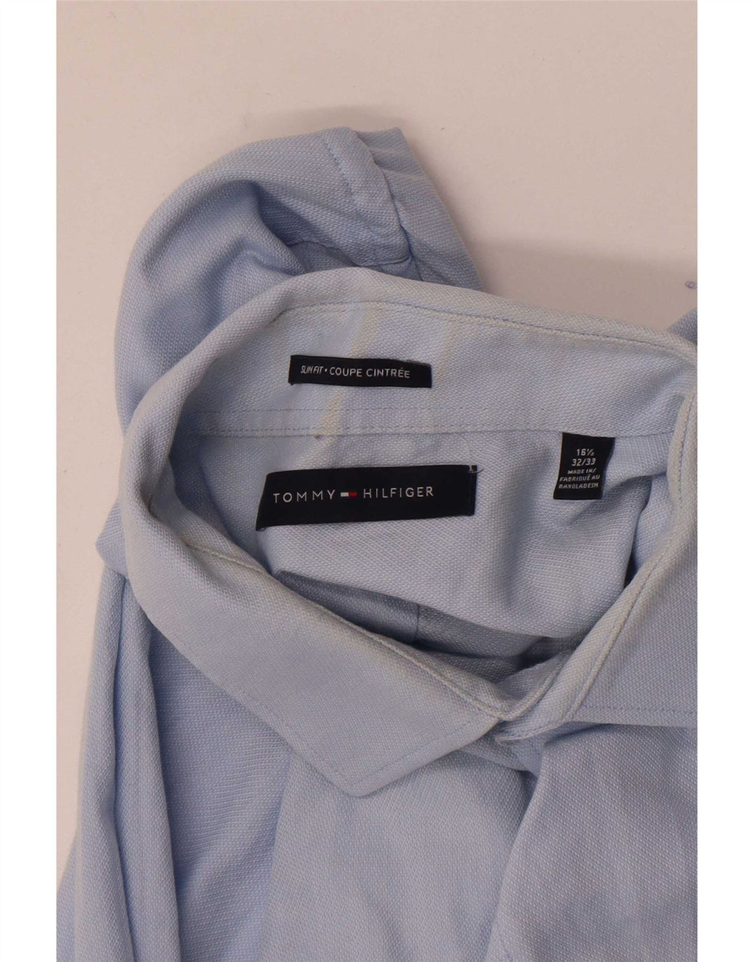Tommy Hilfiger Herren Slim Fit Hemd Größe 16 1/2 Large Blau