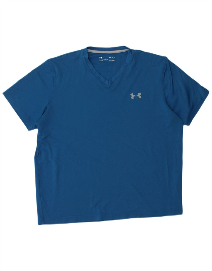 Under Armour Herren Heat Gear T-Shirt Top Mittelblau