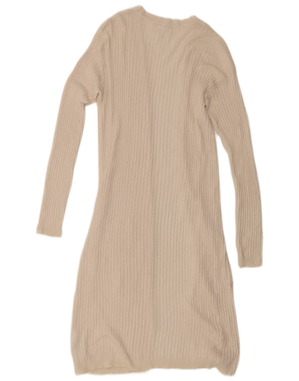 Zara Longline-Cardigan für Mädchen, 13–14 Jahre, beige, Polyester