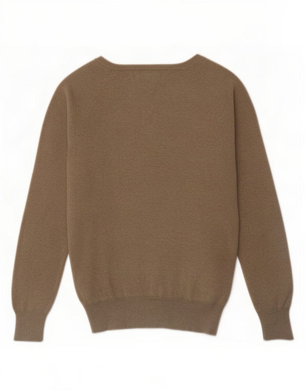 Zara Damen-Cardigan-Pullover UK 14 Large Beige Baumwolle