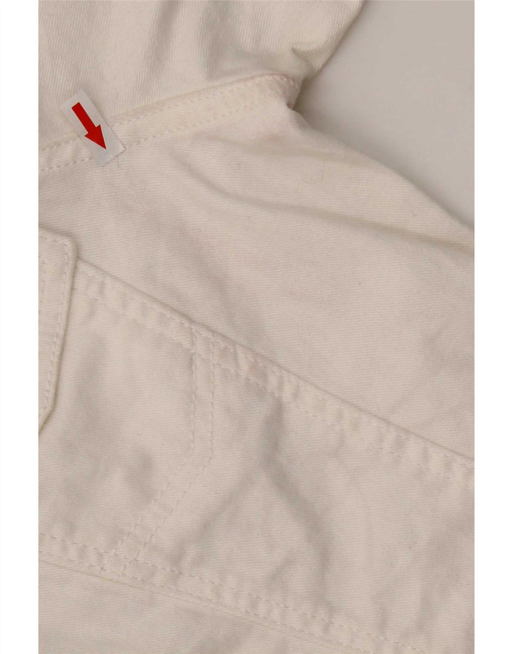 Lee Damen Riders Jeansjacke UK 10 Small Weiße Baumwolle