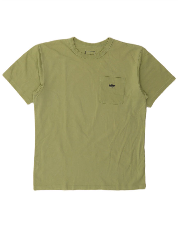 Adidas Herren T-Shirt Top mittelgrüne Baumwolle
