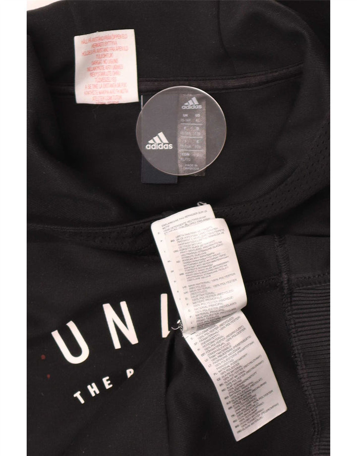 Adidas Jungen Graphic Hoodie Pullover 15–16 Jahre, schwarzes Polyester