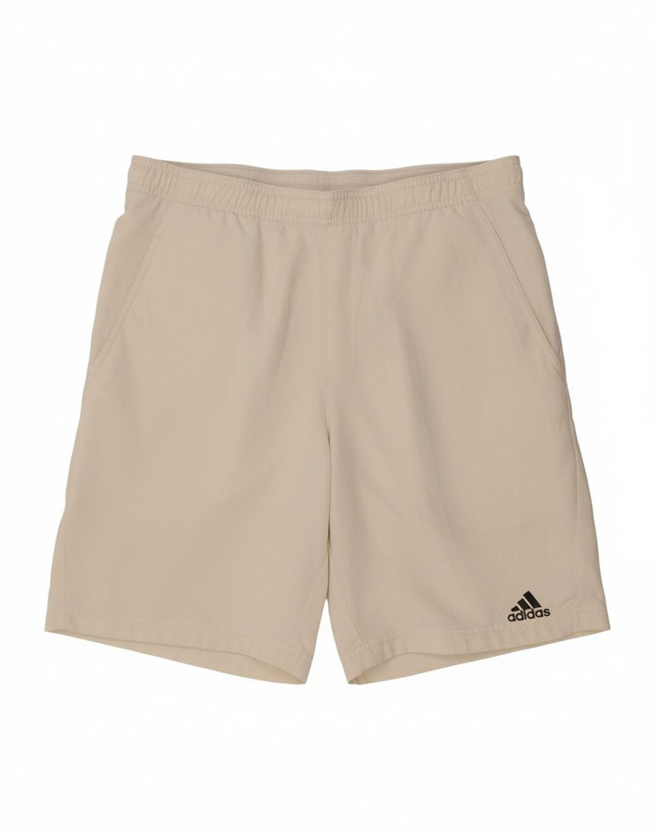 ADIDAS Mens Climalite Sport Shorts Medium White Polyester