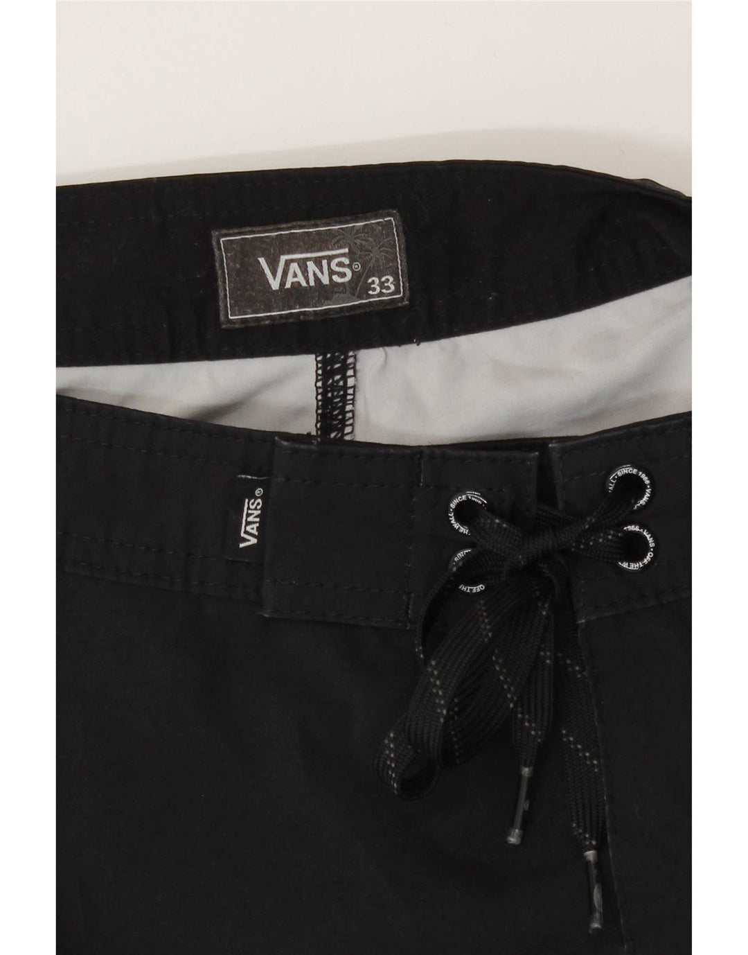 Vans Herren-Badeshorts mit abstraktem Muster, mittelschwarzes Polyester