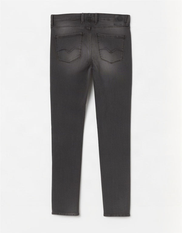 Replay Herren Anbass Slim Jeans W30 L34 Graue Baumwolle