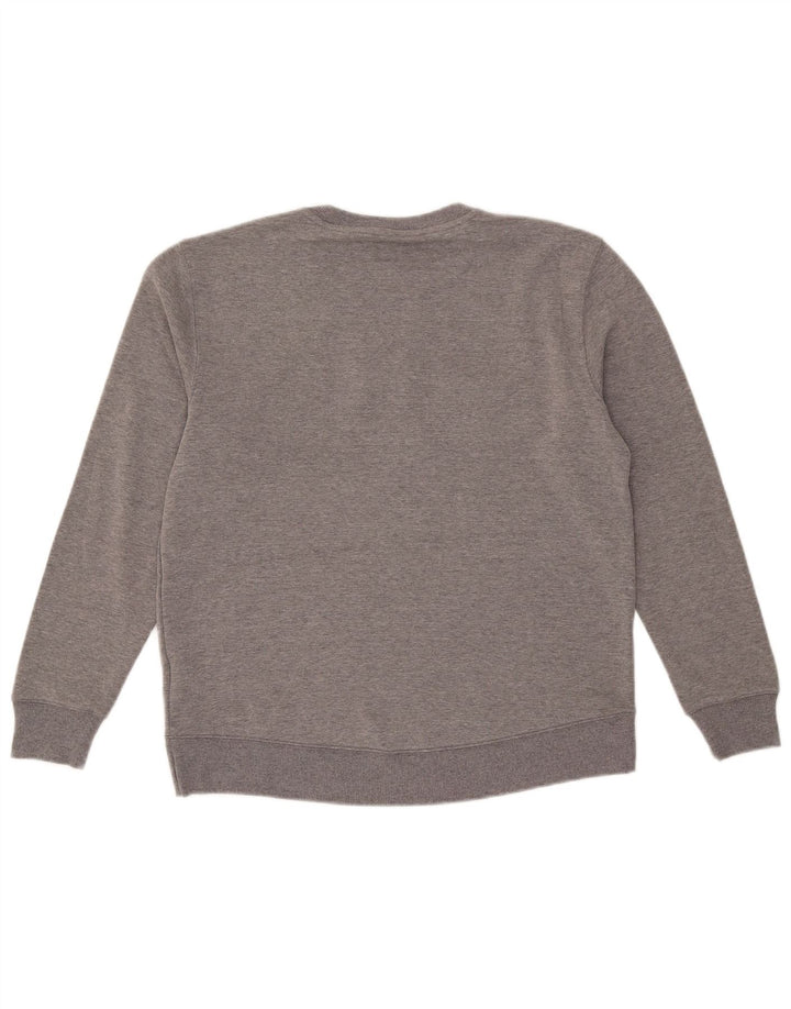 Fila Damen Übergroßer Sweatshirt-Pullover UK 10 Smal Graue Baumwolle