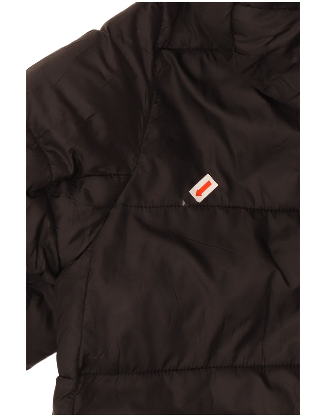 ZARA Damen Übergroßer, wattierter Mantel mit Kapuze, UK 10, Größe S, Schwarz, Polyester