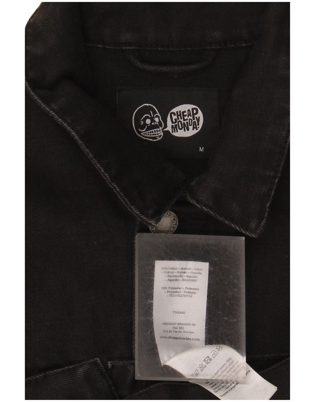 Cheap Monday Herren-Jeansweste aus mittelschwarzer Baumwolle, UK 38