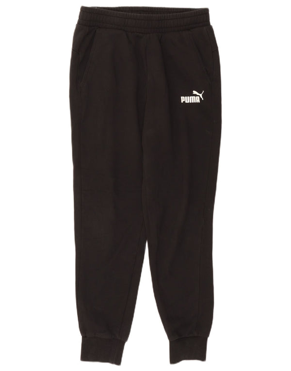 Puma Damen Trainingshose Jogger UK 14 Medium Schwarz Baumwolle Sport