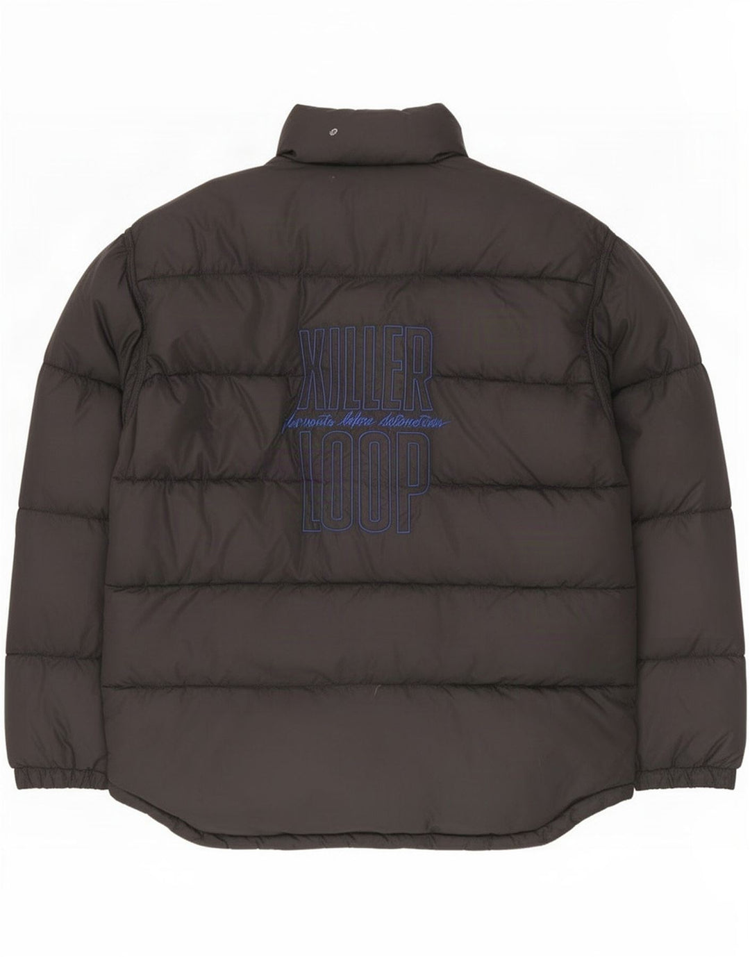 Killer Loop Herren Graphic Reversible Wattierte Jacke UK 38 Medium Schwarz