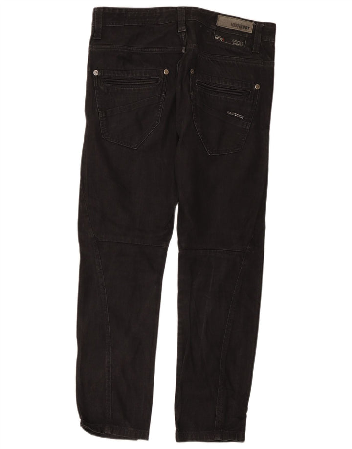 Meltin' Pot Herren Straight Jeans W33 L32 Schwarze Baumwolle