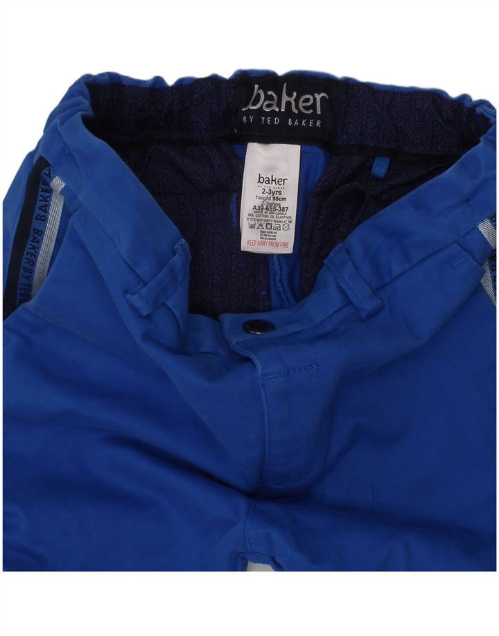 TED BAKER Chino-Shorts mit Grafik für Jungen, 2–3 Jahre, W22, blaue Baumwolle