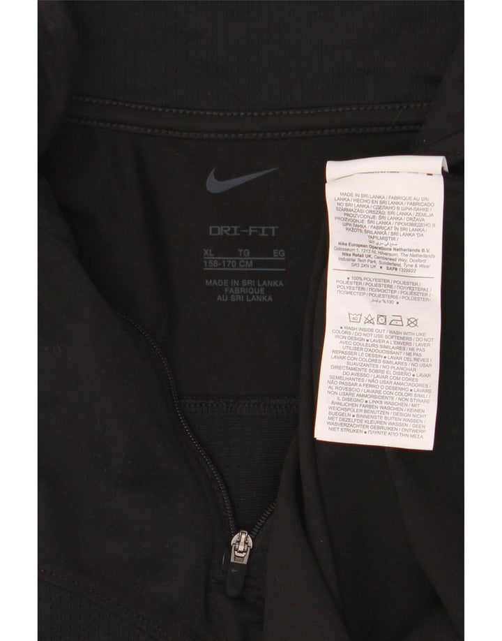 Nike Jungen Dri Fit Pullover-Trainingsanzugoberteil mit Reißverschluss, 13–14 Jahre, XL, Schwarz