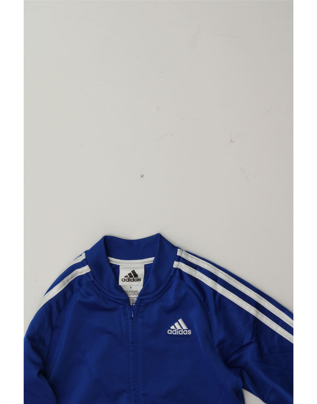 ADIDAS Boys Tracksuit Top Jacket 5-6 Years Blue Polyester Vintage Adidas and Second-Hand Adidas from Messina Hembry 