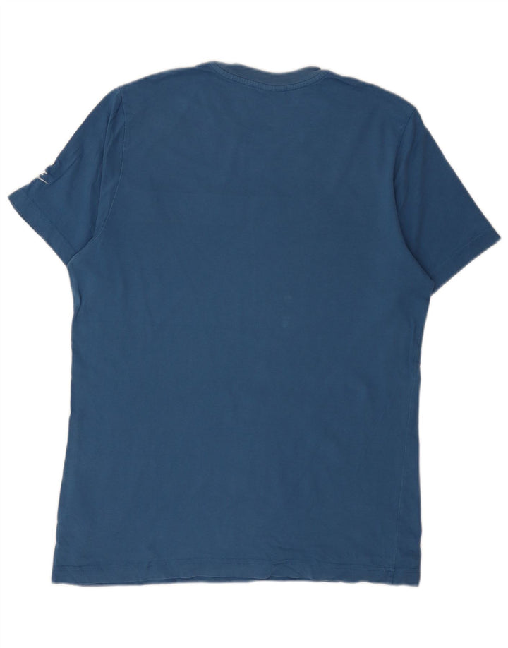 Nike Herren-T-Shirt mit Grafik, mittelblaue Baumwolle