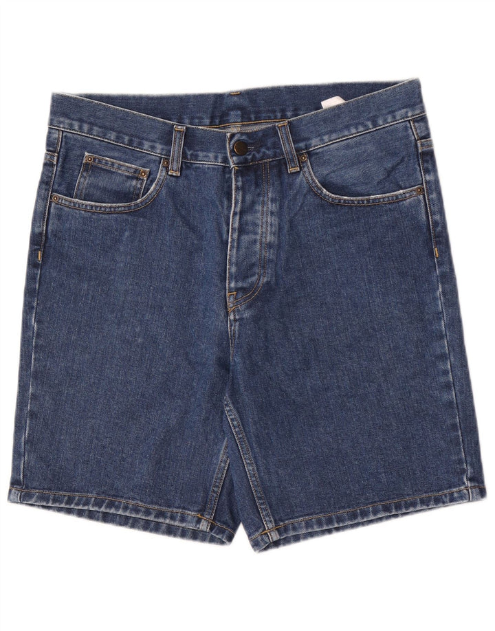 Carhartt Herren Jeansshorts W31 mittelblaue Baumwolle