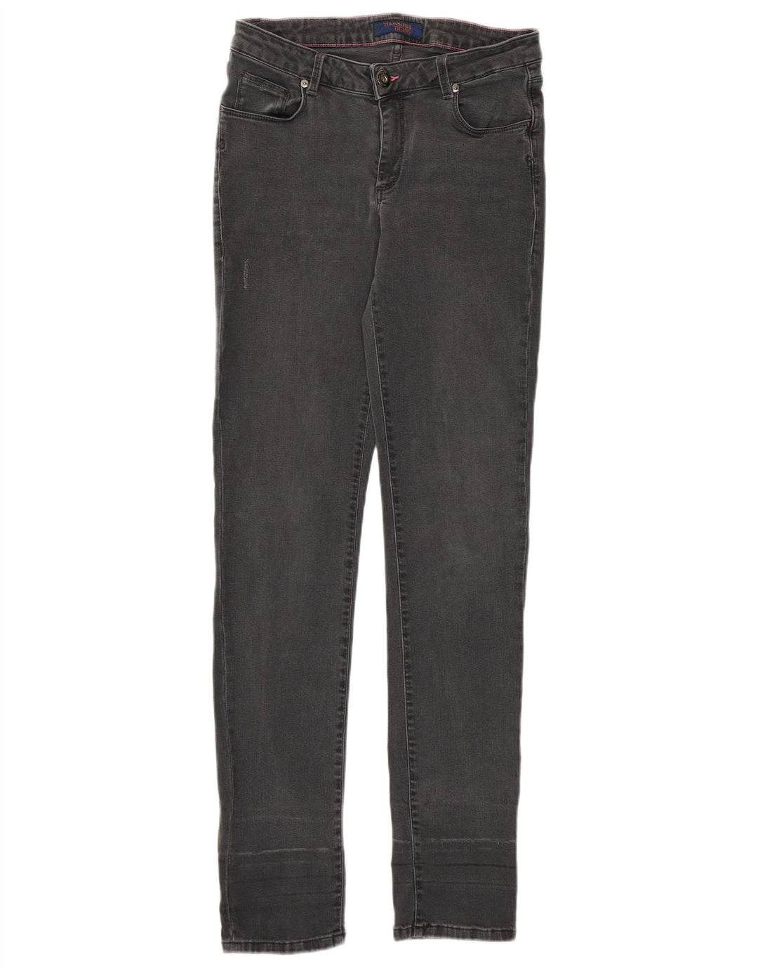 Trussardi Damen Skinny Jeans W28 L32 Graue Baumwolle