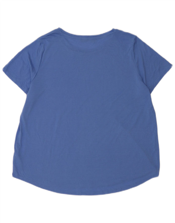 Marks & Spencer Damen T-Shirt Top UK 20 2XL Blau Polyester